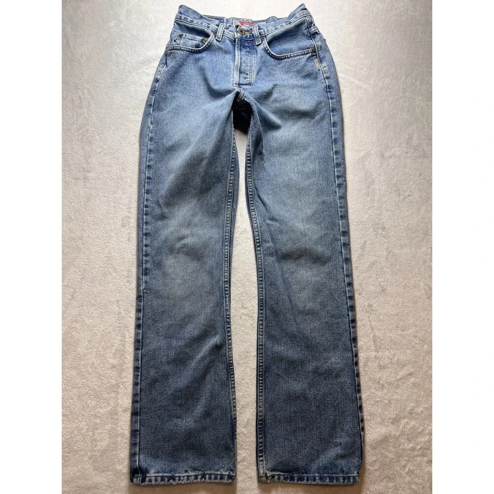Vintage Silver Jeans Mens 27x32 Made In Canada Straight Leg Button Fly